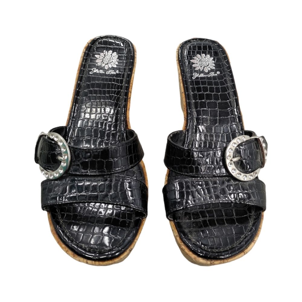 Yellow Box Wedge Cork Sandals Sz 6.5
